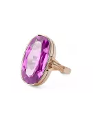 Originales Vintage-Roségold aus 14 Karat Amethyst Ring Vintage Stil vrc113r